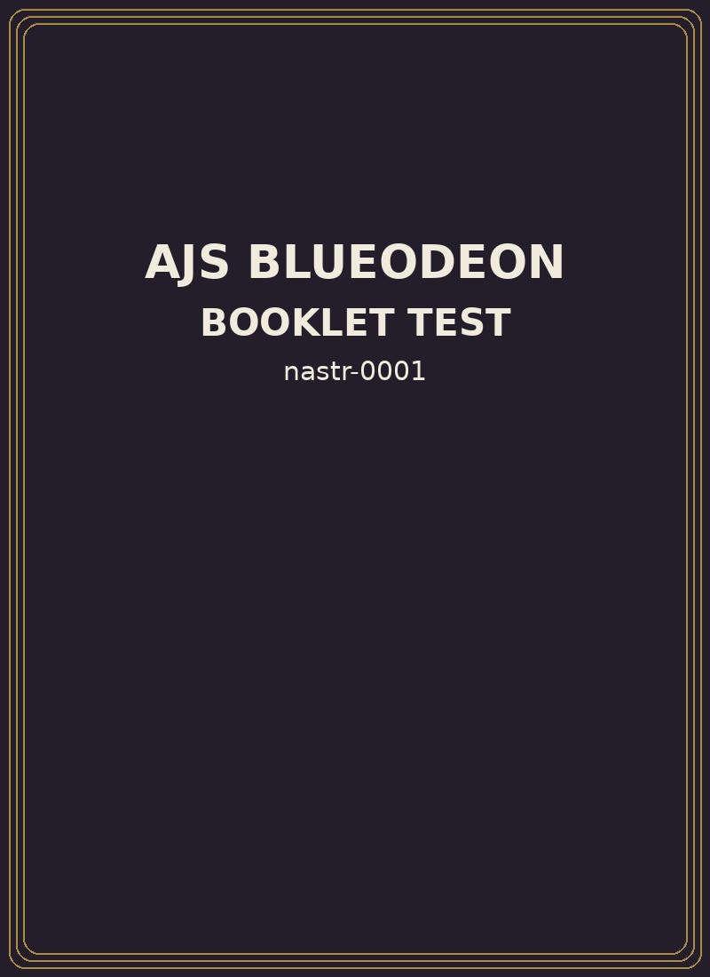 Booklet
